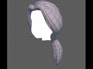 Base Hair for girl V54 Modello 3D