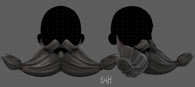 Beard V54 3Dモデル .c4d .max .obj .3ds .fbx .stl .blend 