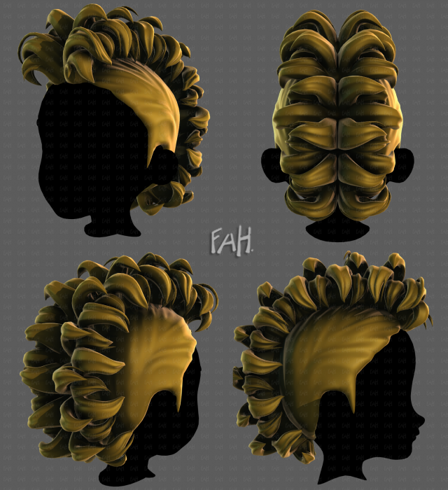 3D Hair style for boy V114 3D Модель .c4d .max .obj .3ds .fbx .stl .blend 