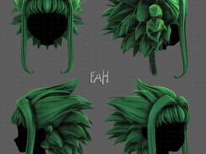 Coiffure 3D pour fille V114 Modèle 3D