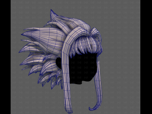 3D Hair style for girl V114 Modèle 3D