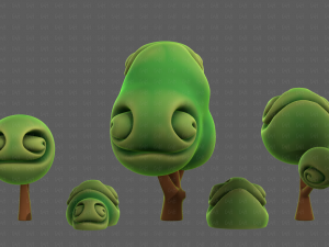 Trees Cartoon V34 3D मॉडल