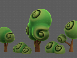 Trees Cartoon V34 3D मॉडल