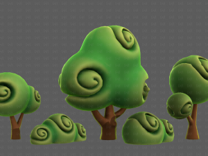 Trees Cartoon V34 3D मॉडल