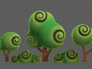 Trees Cartoon V34 3D मॉडल