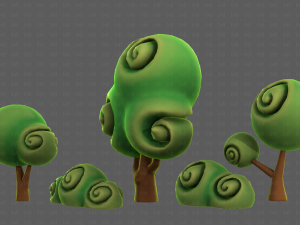 Trees Cartoon V34 3D मॉडल