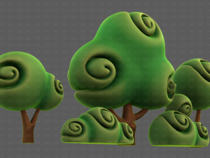 Trees Cartoon V34 3D मॉडल