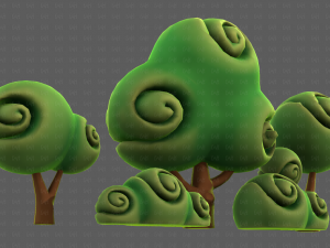 Trees Cartoon V34 3D मॉडल