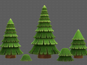 Trees Cartoon V35 3D 모델