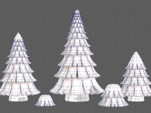 Trees Cartoon V35 3D Model