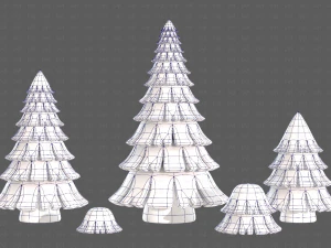 Trees Cartoon V35 3D Model