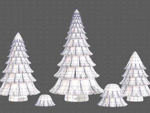 Trees Cartoon V35 3D Model