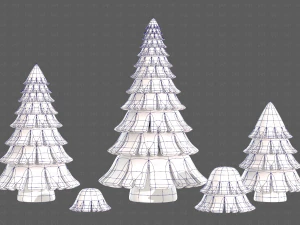 Trees Cartoon V35 3D Model