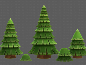 Trees Cartoon V35 3D 모델