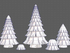 Trees Cartoon V35 3D Model