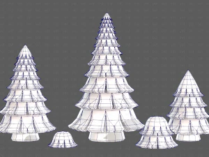 Trees Cartoon V35 3D Model