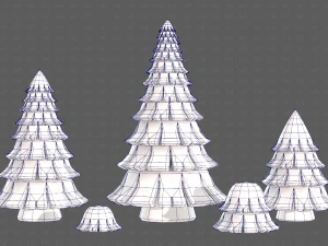 Trees Cartoon V35 3D Model