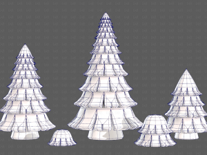Trees Cartoon V35 3D 모델