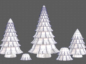 Trees Cartoon V35 3D Model