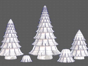 Trees Cartoon V35 3D Model