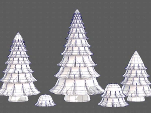 Trees Cartoon V35 3D Model