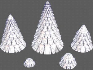 Trees Cartoon V35 3D Model