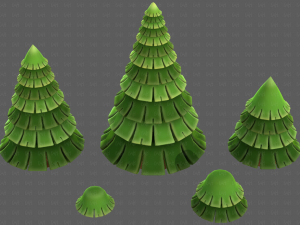 Trees Cartoon V35 3D 모델