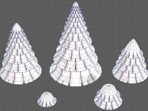 Trees Cartoon V35 3D Model