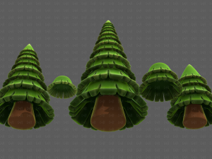Trees Cartoon V35 3D 모델