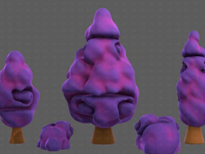 Trees Cartoon V36 3D Model