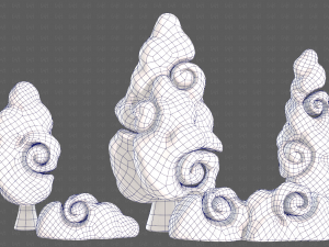 Trees Cartoon V36 3D मॉडल