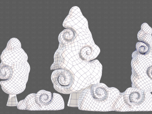 Trees Cartoon V36 3D मॉडल