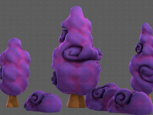 Trees Cartoon V36 3D Model
