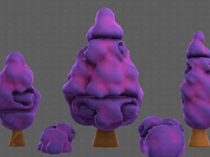 Trees Cartoon V36 3D Model