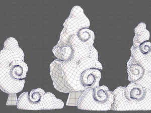 Trees Cartoon V36 3D Model