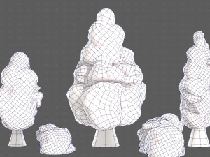 Trees Cartoon V36 3D Model