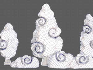 Trees Cartoon V36 3D मॉडल
