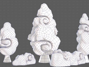 Trees Cartoon V36 3D Model