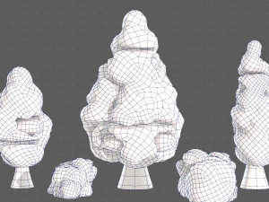 Trees Cartoon V36 3D Model