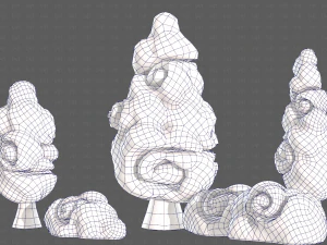 Trees Cartoon V36 3D Model