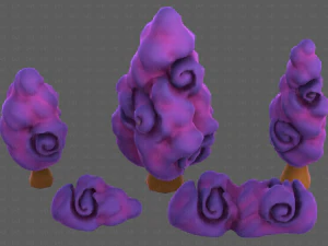 Trees Cartoon V36 3D Model