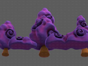 Trees Cartoon V36 3D Model