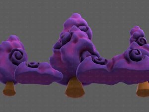 Trees Cartoon V36 3D Model