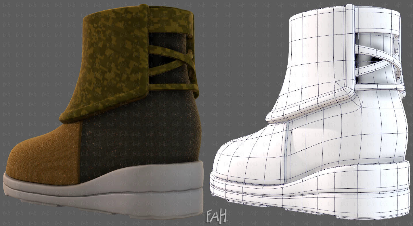 Shoes cartoonV53 3D Model .c4d .max .obj .3ds .fbx .stl .blend 