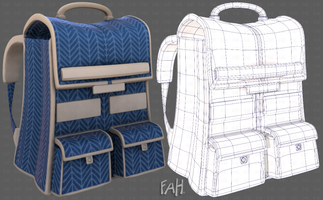 Bag V13 3D Model .c4d .max .obj .3ds .fbx .stl .blend 