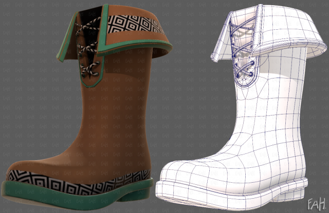 Shoes cartoonV54 Modello 3D .c4d .max .obj .3ds .fbx .stl .blend 