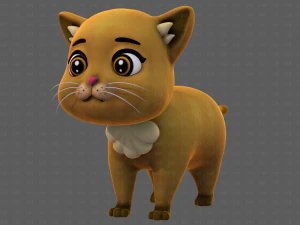Katzen-Cartoon V05 3D Modell