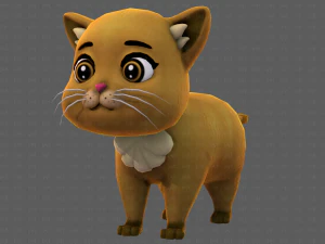 Katzen-Cartoon V05 3D Modell