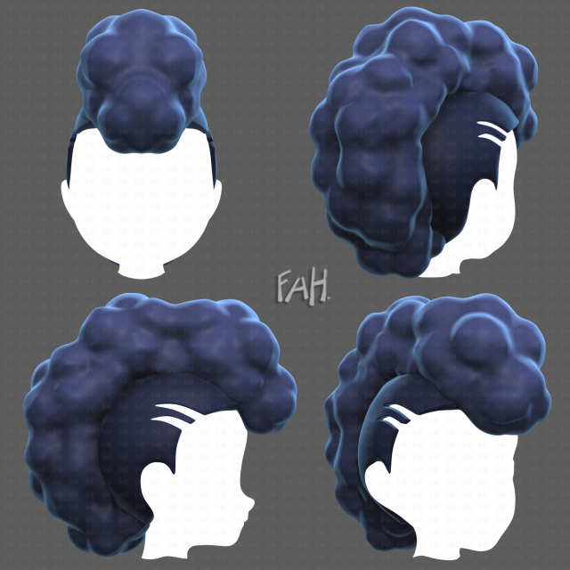 Base Hair for Boy V55 Modelo 3D .c4d .max .obj .3ds .fbx .stl .blend 