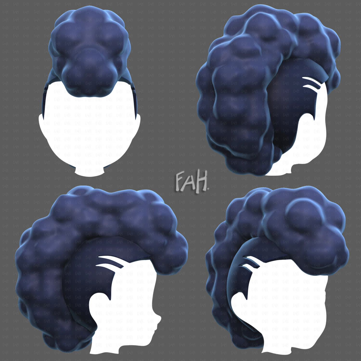 Base Hair for Boy V55 3D Model .c4d .max .obj .3ds .fbx .stl .blend